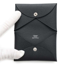 将图像加载到图库查看器中，HERMES Calvi Black Epsom
