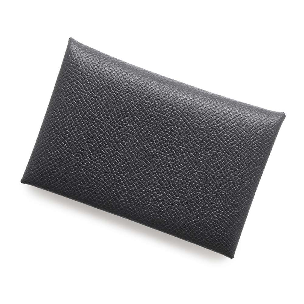 HERMES Calvi Black Epsom