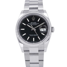 Load image into Gallery viewer, ROLEX Datejust 36 W36mm Stainless Steel Bright Black Dial126234
