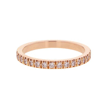 Load image into Gallery viewer, TIFFANY&amp;Co. Novo Half Eternity Diamond Ring Size #ApproximatelyNo.8 18K Pink Gold
