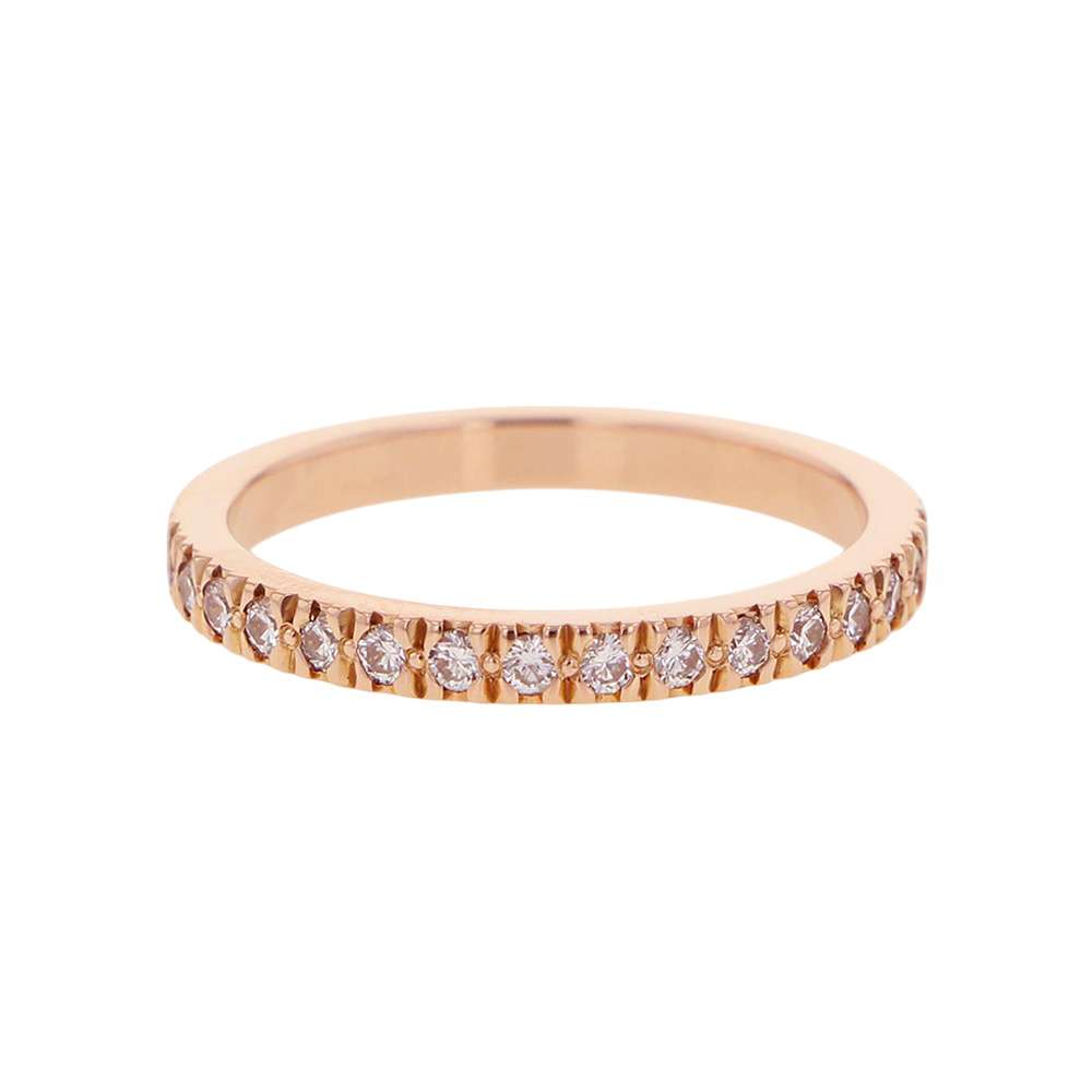 TIFFANY&Co. Novo Half Eternity Diamond Ring Size #ApproximatelyNo.8 18K Pink Gold