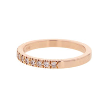 Load image into Gallery viewer, TIFFANY&amp;Co. Novo Half Eternity Diamond Ring Size #ApproximatelyNo.8 18K Pink Gold
