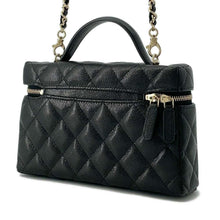 将图像加载到图库查看器中，CHANEL Matelasse 2way vanity bag BlackAP4385 Caviar Leather
