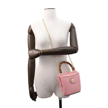 Load image into Gallery viewer, GUCCI Bamboo Bucket 2WAY Shoulder Bag Pink616436 Leather Size Mini
