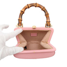 Load image into Gallery viewer, GUCCI Bamboo Bucket 2WAY Shoulder Bag Pink616436 Leather Size Mini
