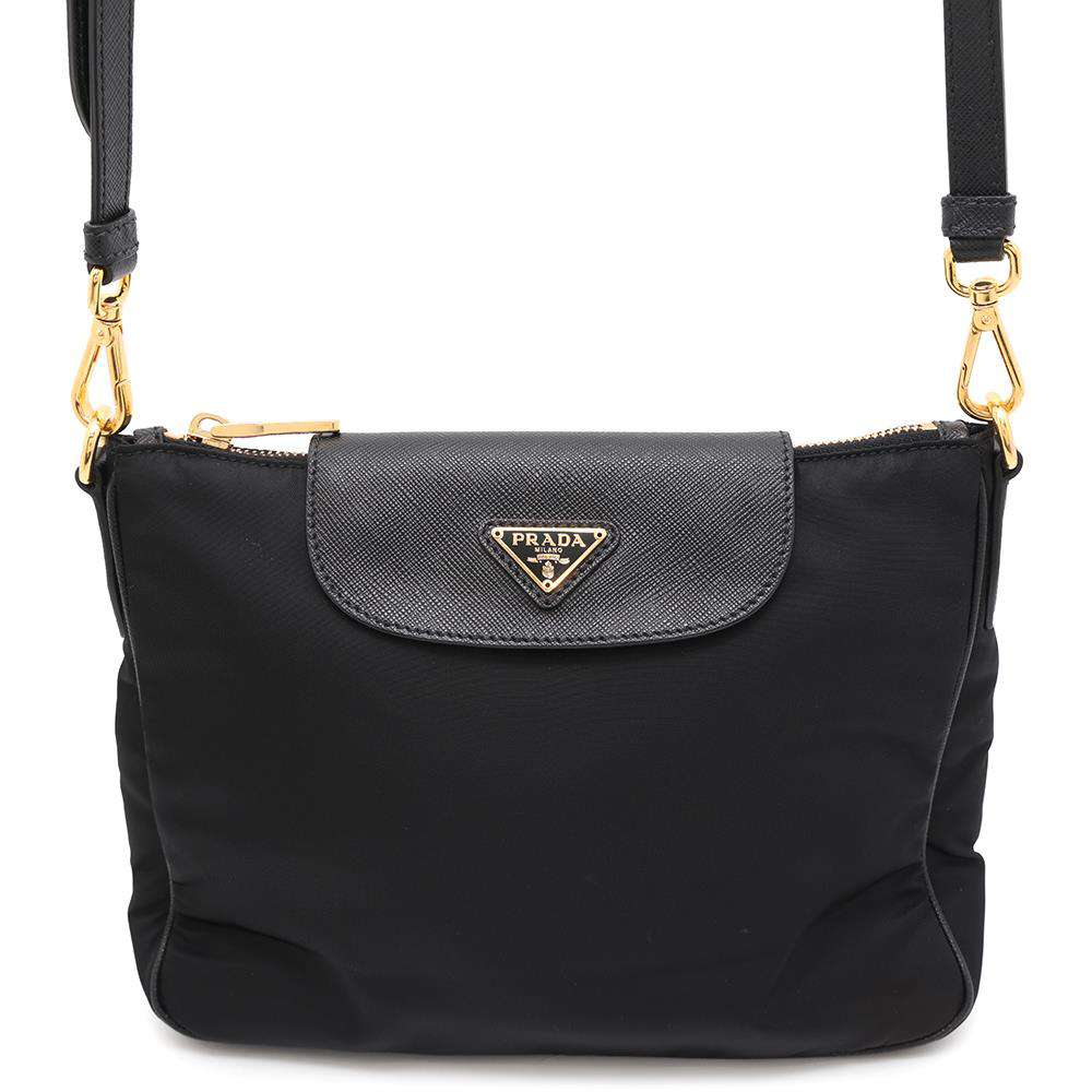 PRADA Shoulder Bag Black1BH933 Nylon Leather