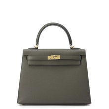 将图像加载到图库查看器中，HERMES Kelly Vert Gris Epsom Size 25
