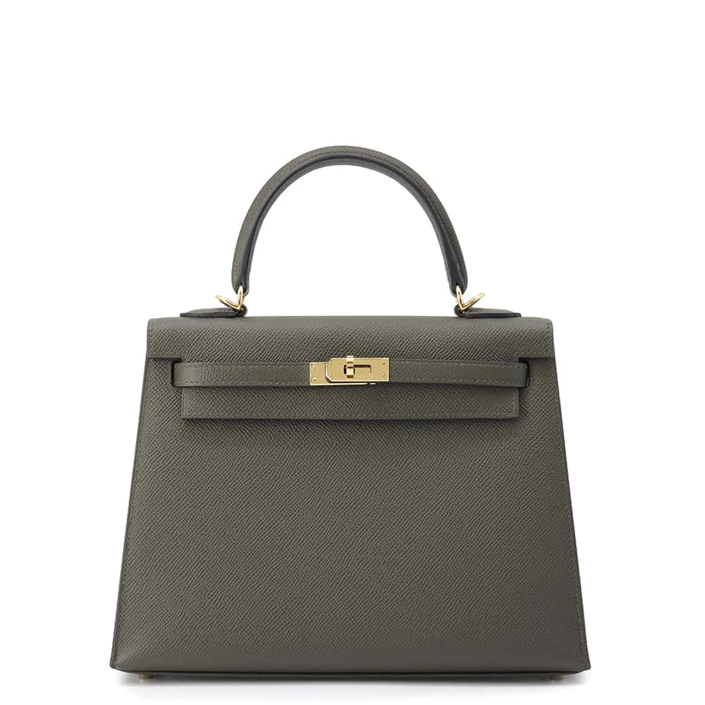 HERMES Kelly Vert Gris Epsom Size 25