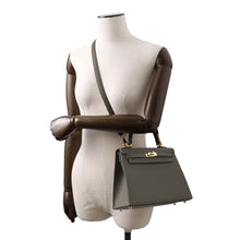 将图像加载到图库查看器中，HERMES Kelly Vert Gris Epsom Size 25
