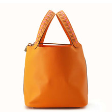 Load image into Gallery viewer, HERMES Picotin Lock Tresage Apricot/Rose Azalee/Gold Epsom Size MM
