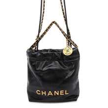 Load image into Gallery viewer, CHANEL CHANEL22 Shoulder Bag BlackAS3980 Shiny Calf Leather Size Mini
