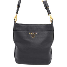 将图像加载到图库查看器中，PRADA Shoulder Bag Black1BE066 Leather
