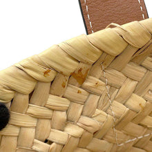 将图像加载到图库查看器中，LOEWE Basket Bag Natural/Tan327.02.S93 Raffia Calf Leather Size Small
