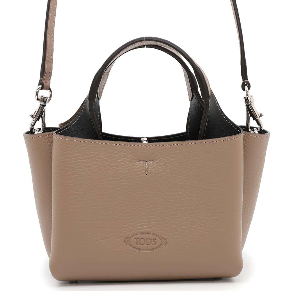 TOD’S 2wayHandbag BeigeXBWAPAFL000QRI036F Calf Leather Size micro