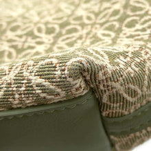 将图像加载到图库查看器中，LOEWE Anagram Flamenco Clutch Shoulder Green/IvoryA411FC2X38 Jacquard Leather Size Mini
