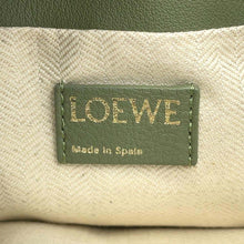 Load image into Gallery viewer, LOEWE Anagram Flamenco Clutch Shoulder Green/IvoryA411FC2X38 Jacquard Leather Size Mini
