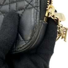 将图像加载到图库查看器中，Dior Lady Dior Phone Holder BlackS0872ONMJ Lambskin
