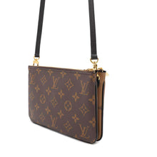 将图像加载到图库查看器中，LOUIS VUITTON Pochette double zip NoirM69203 Monogram Monogram / Giant Reverse
