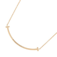 Load image into Gallery viewer, TIFFANY&amp;Co. T Smile Pendant Size Small74956963 18K Pink Gold
