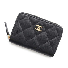 Load image into Gallery viewer, CHANEL Coin purse Matelasse CC Logo BlackAP0216 Caviar Leather
