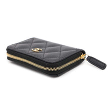 Load image into Gallery viewer, CHANEL Coin purse Matelasse CC Logo BlackAP0216 Caviar Leather
