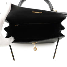 Load image into Gallery viewer, HERMES Kelly Sellier Black Epsom Size 25
