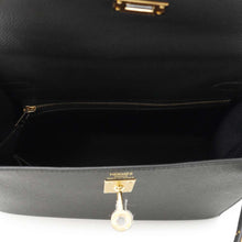 Load image into Gallery viewer, HERMES Kelly Sellier Black Epsom Size 25
