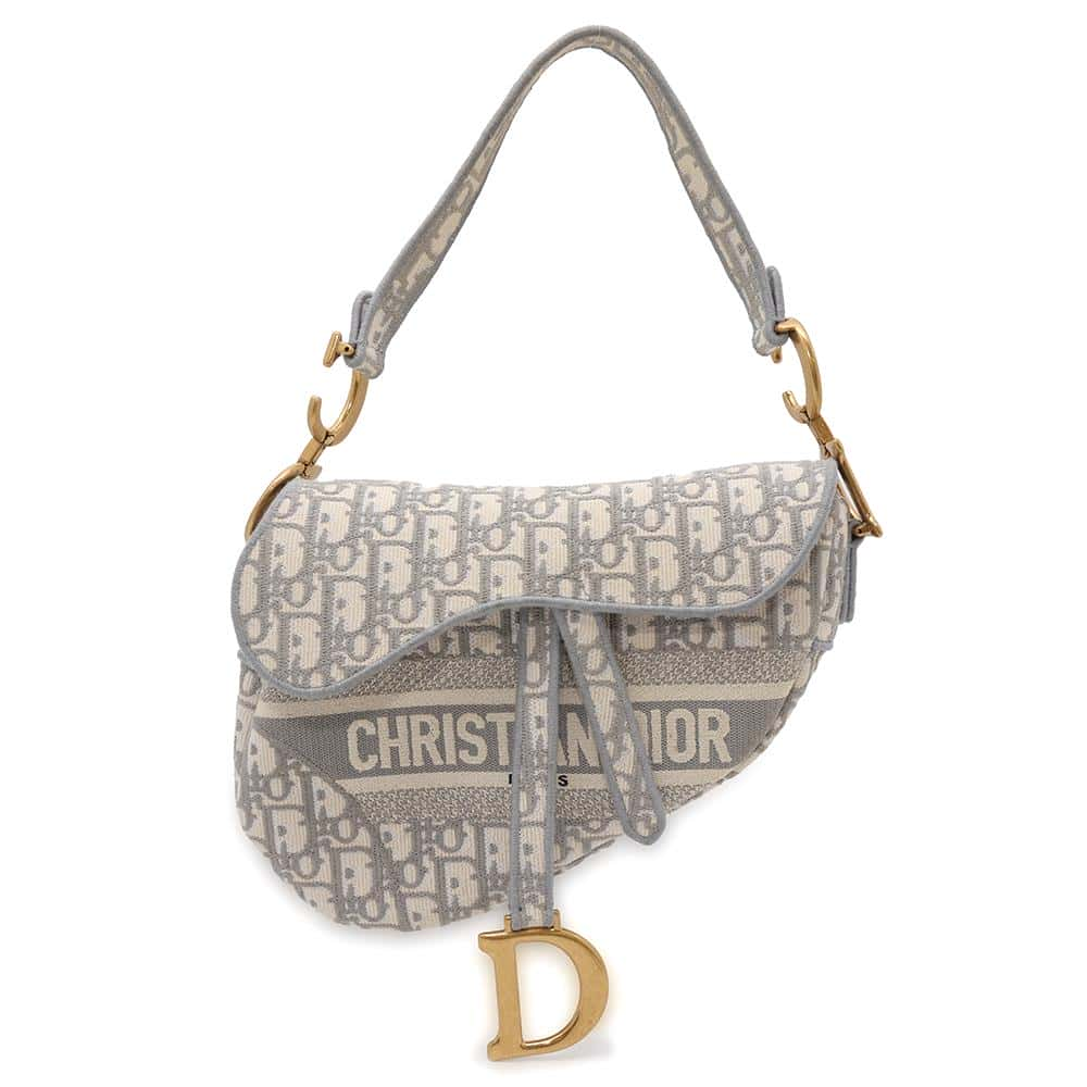 Dior Oblique Saddlebag GrayM0446CRIW Canvas