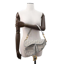 Load image into Gallery viewer, Dior Oblique Saddlebag GrayM0446CRIW Canvas
