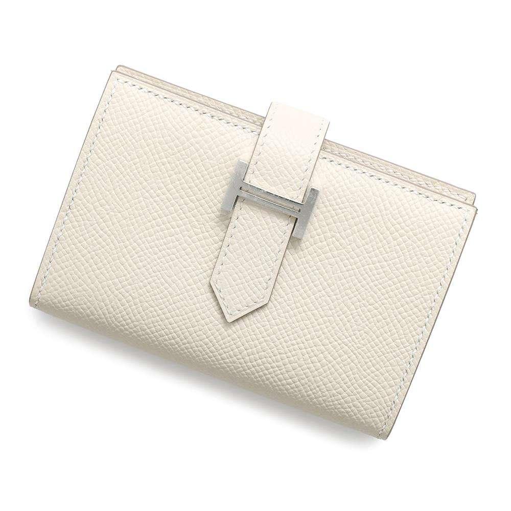 HERMES Bearn Card Case Craie Epsom