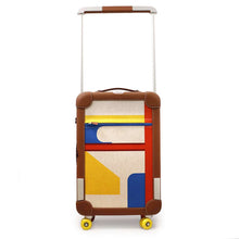 Load image into Gallery viewer, HERMES Rolling Mobility Suitcase Gold/Multicolor Toile Taurillon Legat
