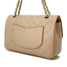 Load image into Gallery viewer, CHANEL Matelasse W-Flap W-Chain Shoulder Bag BeigeA01112 Leather
