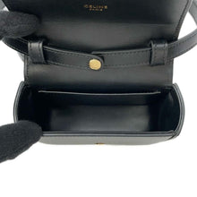 Load image into Gallery viewer, CELINE Mini Claude Shoulder Bag Triomphe Black10I513 Shiny Calf Leather Size Mini
