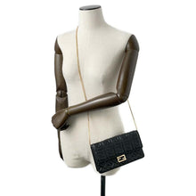 将图像加载到图库查看器中，FENDI Shoulder Bag Black8M0498 Leather
