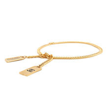 Load image into Gallery viewer, CHANEL Cambon Plate Lariat Necklace GoldAB3285 Metal
