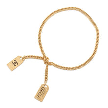 Load image into Gallery viewer, CHANEL Cambon Plate Lariat Necklace GoldAB3285 Metal
