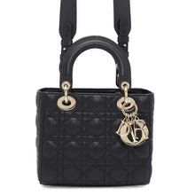 将图像加载到图库查看器中，Dior Lady Dior My ABCDior Cannage 2WAY Handbag BlackM0538ONGE_M900 Lambskin Size Small/7.9&quot;
