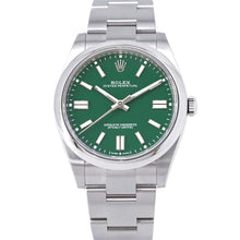 将图像加载到图库查看器中，ROLEX Oyster Perpetual W41mm Stainless Steel Green Dial124300
