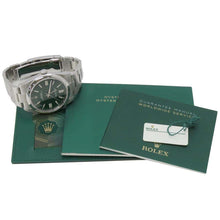 将图像加载到图库查看器中，ROLEX Oyster Perpetual W41mm Stainless Steel Green Dial124300
