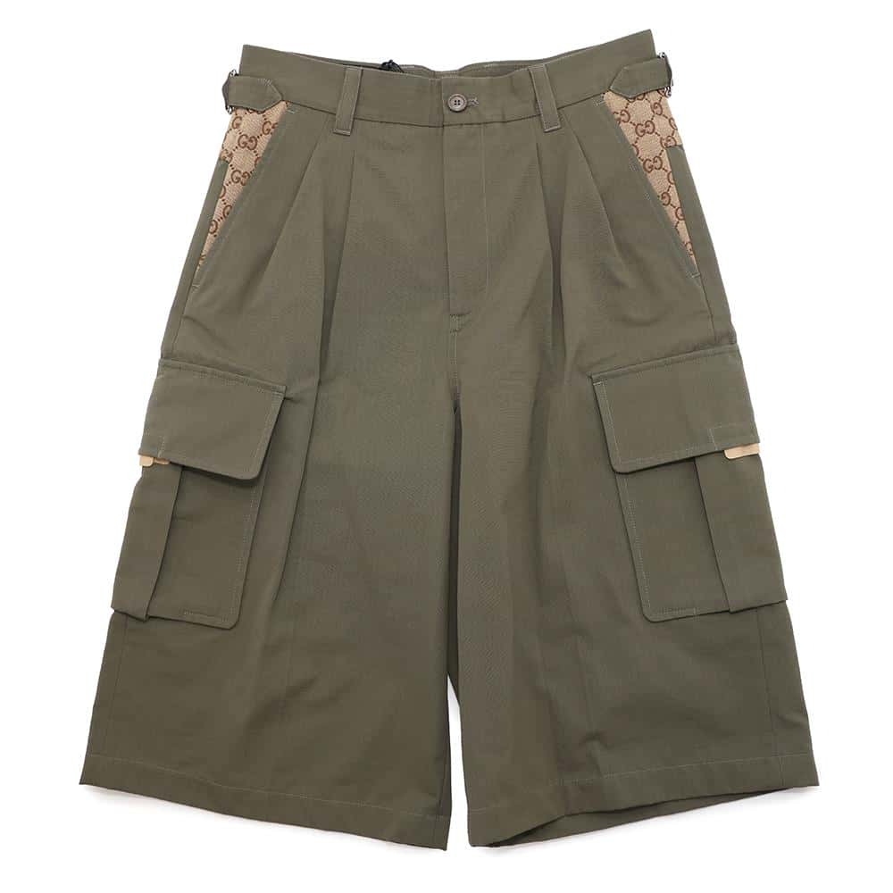 GUCCI Cargo shorts Size Chronomat 44 Khaki742784 Cotton70%  Polyester30%