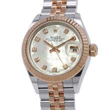 将图像加载到图库查看器中，ROLEX Lady-Datejust W28mm Stainless Steel K18PG Mother of Pearl Dial279171NG
