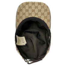 将图像加载到图库查看器中，GUCCI Baseball cap Size L Brown/Red/Green200035 GG Canvas
