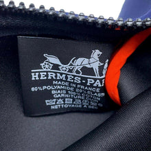 Load image into Gallery viewer, HERMES Neoban Pouch Navy Nylon Polyurethane Size PM
