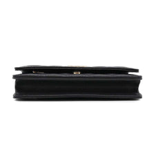 Load image into Gallery viewer, CHANEL Matelasse Chain Wallet Heart/CC Logo 25th New Black Caviar Leather
