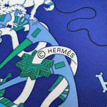 Load image into Gallery viewer, HERMES Carre LA FOLLE PARADE Azur/MulticolorH002899S Silk100% Size 90
