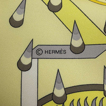 Load image into Gallery viewer, HERMES Carre la source de pegase Source of Pegasus Size 90 Yellow/Gray/Multicolor Silk100%
