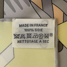 将图像加载到图库查看器中，HERMES Carre la source de pegase Source of Pegasus Size 90 Yellow/Gray/Multicolor Silk100%
