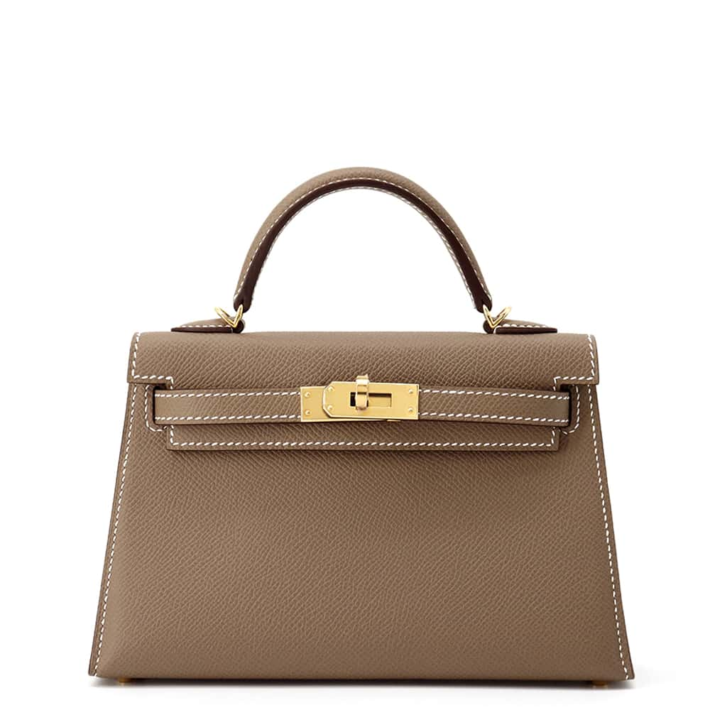 HERMES Mini Kelly Do Etoupe Epsom