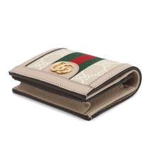 将图像加载到图库查看器中，GUCCI Ophidia GG Supreme Bifold Wallet Beige/White523155 PVC/Leather
