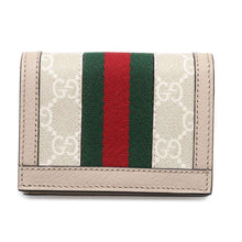 Load image into Gallery viewer, GUCCI Ophidia GG Supreme Bifold Wallet Beige/White523155 PVC/Leather
